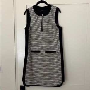 Madewell Black and White Tweed Mini Dress